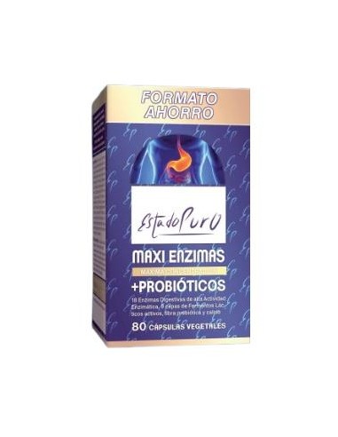 Maxi Enzimas con Probióticos 80 Vcaps - Salud Digestiva Tongil