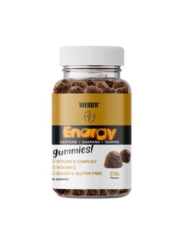 Weider Gummy Energy Cola 80 Gummies con Cafeína Energía
