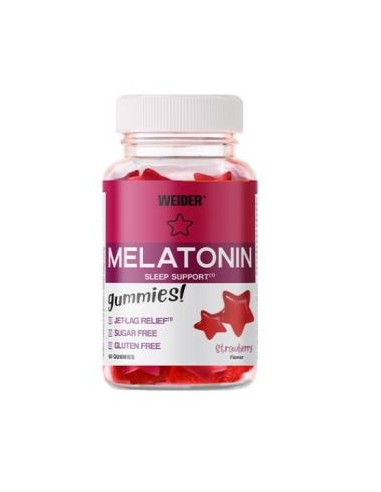 Weider Gummy Melatonina Fresa 60Gummies de Weider