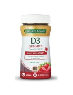 Vitamina D3 Nature’s Bounty 60 Gummies – Salud Ósea Fácil