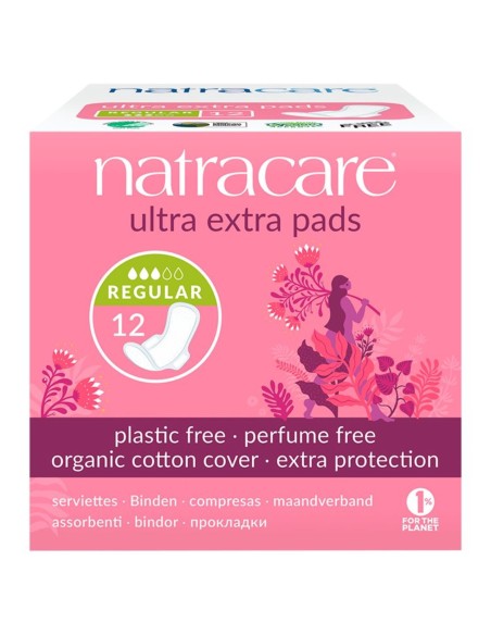Compresa ultra extra regular con alas bio 12ud de Natracare