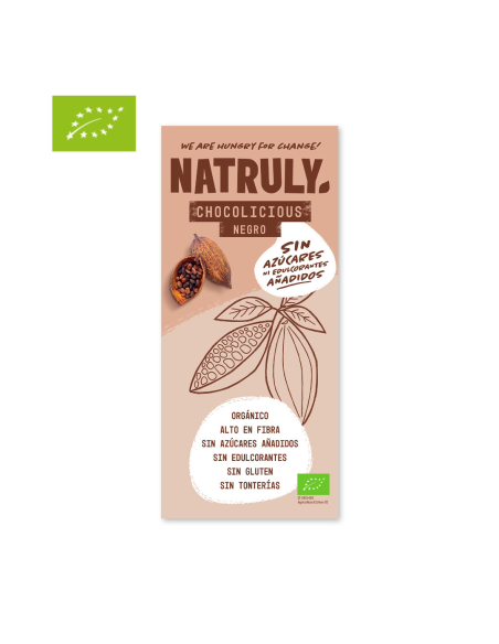 Tableta Chocolate Negro Bio 85g | Natruly Sabor Puro