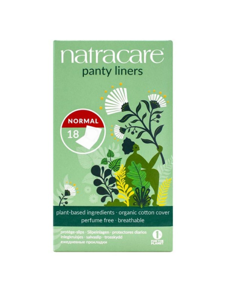 Salvaslips plegados Natracare 18 unidades, protección natural