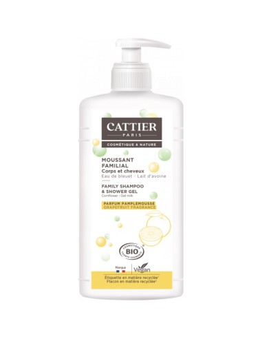 Gel de Ducha y Champú Familiar Cattier 1L - Cuidado Natural
