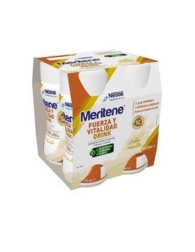 Meritene Drink Vainilla 4x180 ml  Nutrición y energía diaria