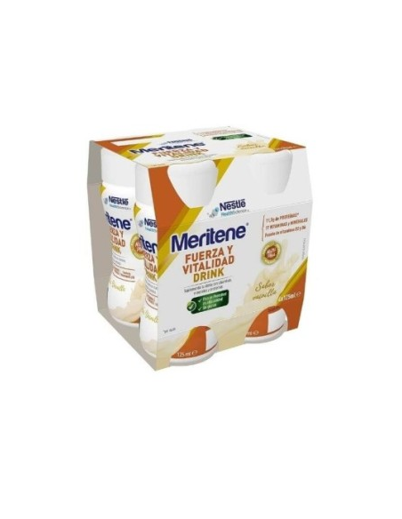 Meritene Drink Vainilla 4x180 ml  Nutrición y energía diaria