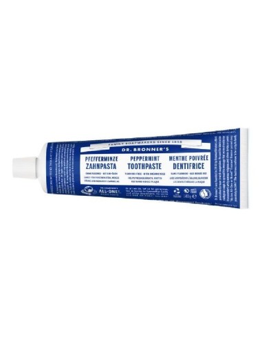 Dentífrico Peppermint Dr. Bronner’s 140 g – Frescura Natural