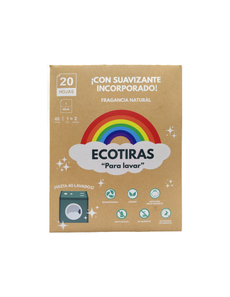 Ecotiras Para Lavadora Detergente Con Suavizante 20Hojas Eco de Ecotiras