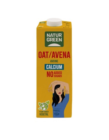 Bebida de Avena sin azucares añadidos Calcio  de Naturgreen**