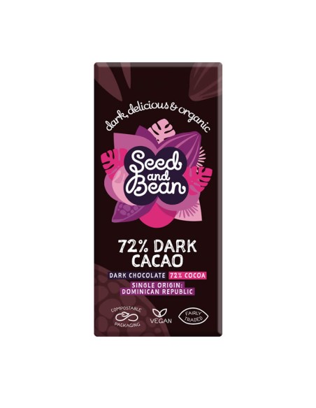 Chocolate Negro 72%  75 g de Seed&Bean