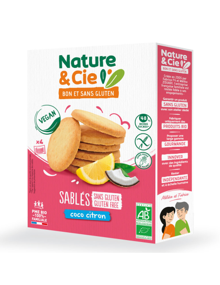 Galletas Bio Sin Gluten Coco y Limón Nature&Cie 125 g