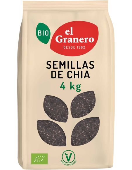 Semillas De Chía Bio, 4 Kg de El Granero Integral
