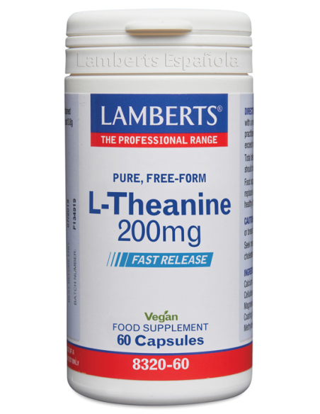 L-Teanina 200mg Lamberts - 60 Comprimidos Calmantes