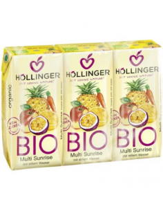 Pack 8 Uds. Minibrick Zumo Sunrise "Amanecer" Bio 3 x 200 ml  de Hollinger