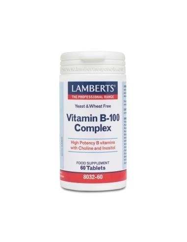 Complejo de Vitaminas B-100 60 Tabs de Lamberts