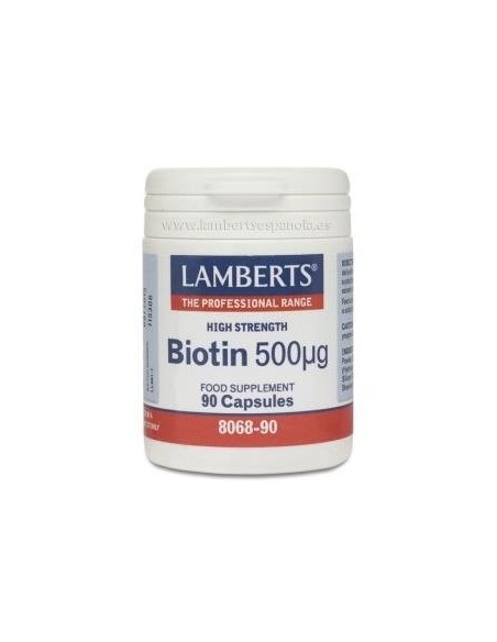Biotina 500 Âµg 90 Caps de Lamberts