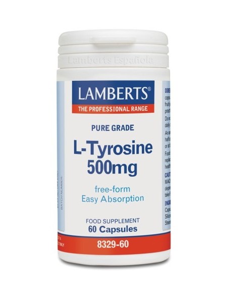 L-Tirosina 500 mg 60 Caps de Lamberts