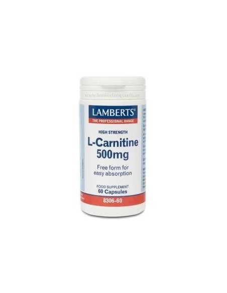 L-Carnitina 500 mg 60 Caps de Lamberts