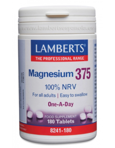 Magnesio 375 mg por tableta 180 de Lamberts