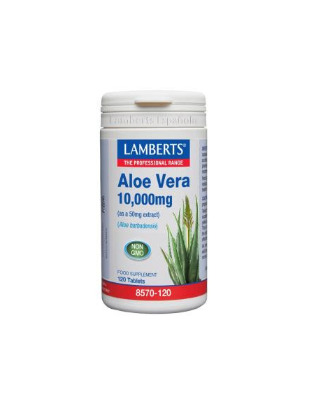 Aloe Vera 10.000 mg (Aloe barbadensis) 120 Tabs de Lamberts
