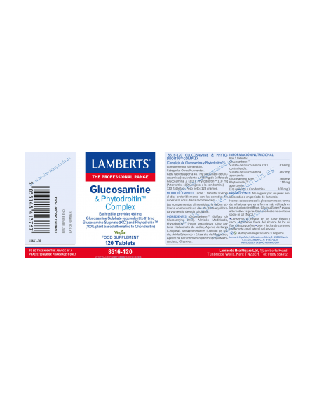 Complejo de Glucosamina y FitodroitinaÂ 120 Tabs de Lamberts