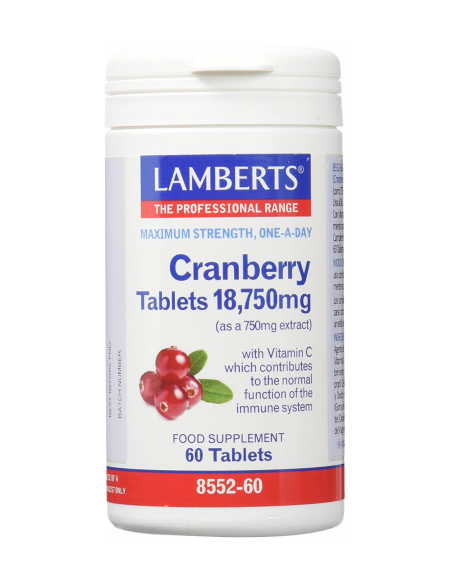 Arandano Rojo 18,750Mg. 60 Comprimidos de Lamberts