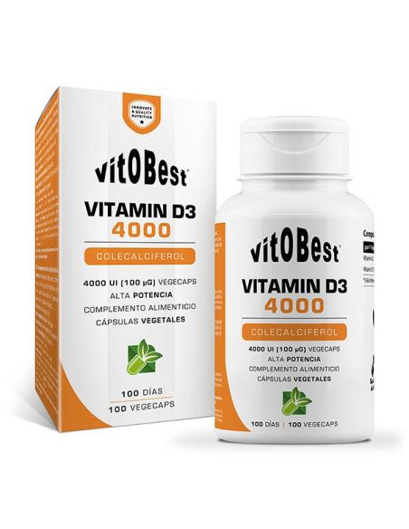 Vitamina D3 100 Vegecaps Vit.O.Best – Salud Ósea Natural