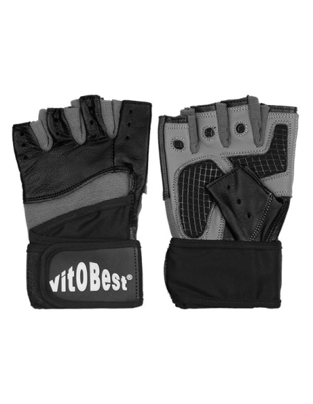 Guantes Muñequera Cuero M Vit.O.Best  Calidad y Durabilidad
