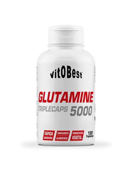 Glutamine 5000 Vit.O.Best - 100 Triplecaps para Recuperación