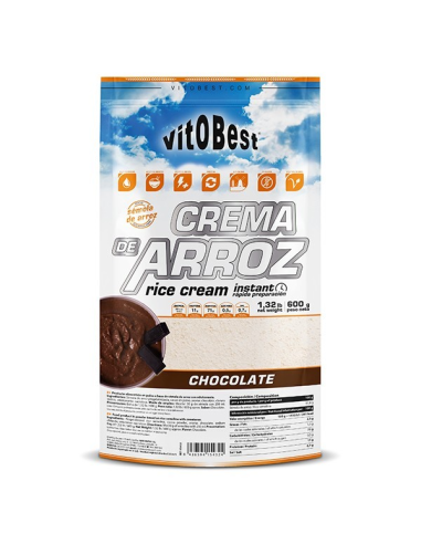 Crema de Arroz 600g Sabor Chocolate Vit.O.Best Deliciosa