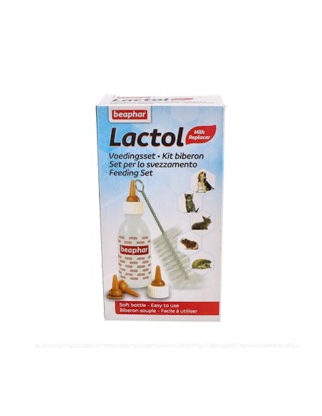 Beaphar Lactol Kit: Biberon + 6 Tetinas + Limpiador Vet de Beaphar Vet