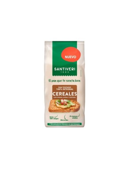 Pan Tostado 100% Integral Cereales 200 Gr de Santiveri