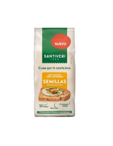 Pan Tostado 100% Integral Semillas 200 Gr de Santiveri