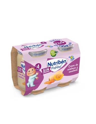Nutriben Potito Cena Crema Calabaza Zanahoria 2X190G de Nutriben
