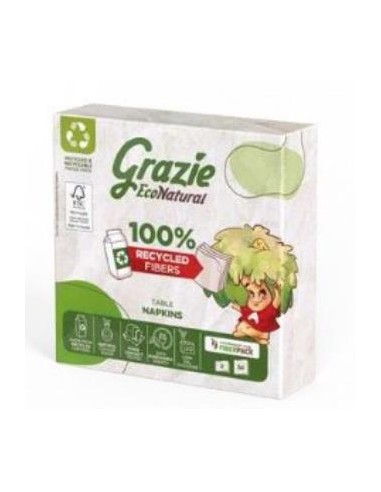 Servilleta Papel 32.5X32.5 Bio de Grazie Natural