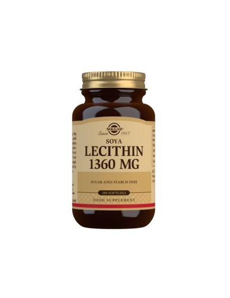 Lecitina De Soja 1360Mg. 180Perlas de Solgar