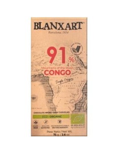 Chocolate Negro 91% Congo 75 Gr Eco de Blanxart