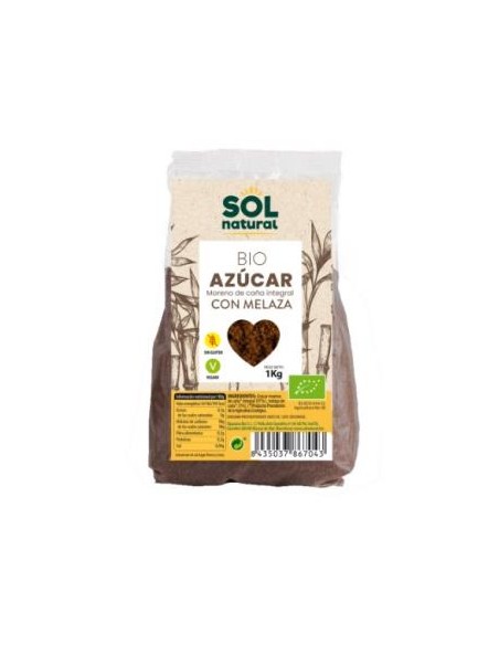 Azucar Moreno De Caña Integral Con Melaza  1 Kg Bio de Solnatural