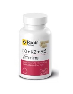 Vitamina D3+K2+B12 460Mg 60 Cap Vegan Sg de Raab Vitalfood