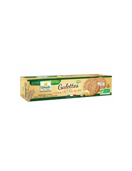 Galleta De Espelta Pura Mantequilla 125 Gr Bio de Moulin Des Moines