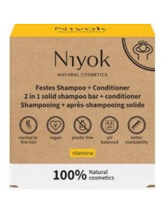 Champu + Acondicionador Solido Vitamina 80 Gr de Niyok
