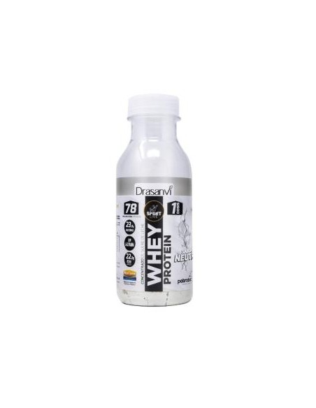 Botella Monodosis Whey Protein Concentrado Neutro 30G Sport Live Drasanvi