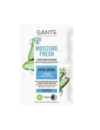 Mascarilla Fresh Hidratacion Acido Hialuronico-Aloe 8 Ml de Sante Naturkosmetik