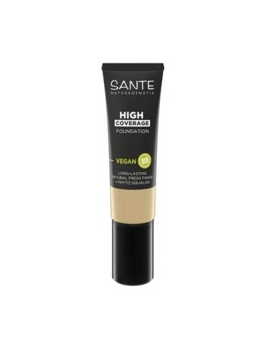 Maquillaje Fluido Alta Cobertura 02 Warm Ivory 25 Ml de Sante Naturkosmetik