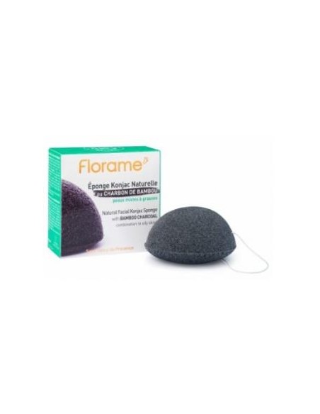 Esponja Facial Konjac Carbon De Bambu Purete de Florame