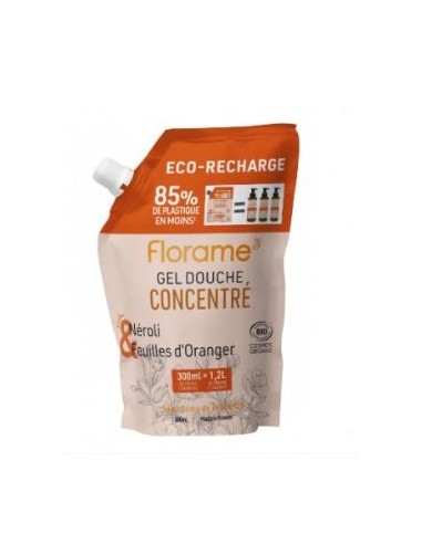 Eco Recarga Gel De Ducha Concentrado Neroli-Hojas De Naranja de Florame
