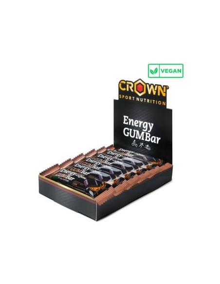 Energy Gum Bar Cola + Cafeina 12 X 30 G de Crown Sport Nutrition