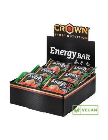 Energy Vegan Bar Strawberry Fresa 12 X 60 G de Crown Sport Nutrition