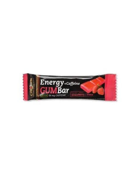 Energy Gum Bar Fresa + Cafeina 1 X 30 G de Crown Sport Nutrition