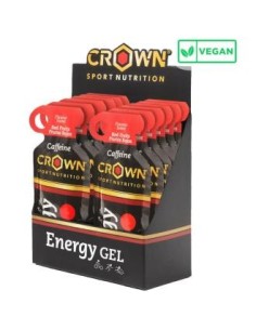 Energy Gel Frutos Rojos + Cafeina 12 X 40G de Crown Sport Nutrition